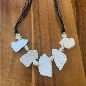 Gorgeous, white  Slab  Howlite  necklace Perfect for Summer
